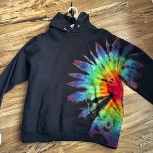 Reverse tye dye - black tye dye sweatshirt